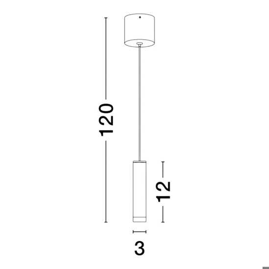 Lampada a sospensione per isola cucina cilindro oro led 5w 3000k