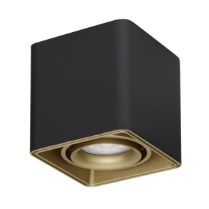 Faretto led da soffitto cubo nero oro quadrato luce orientabile