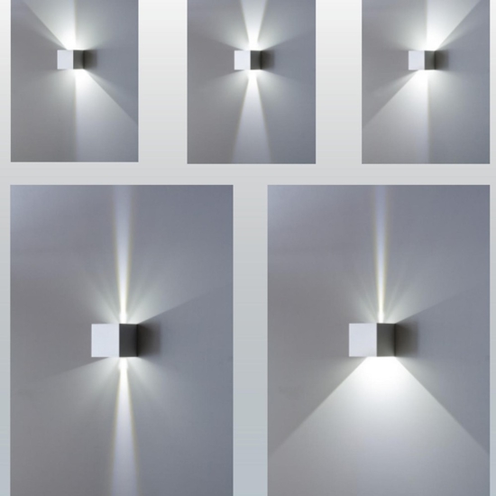 Isyluce applique led da parete cubo 16w 3000k bianco