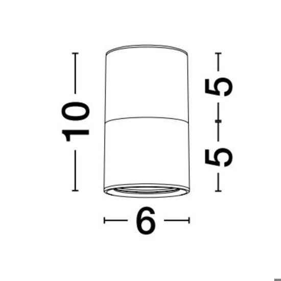 Faretto led corto da soffitto nero oro