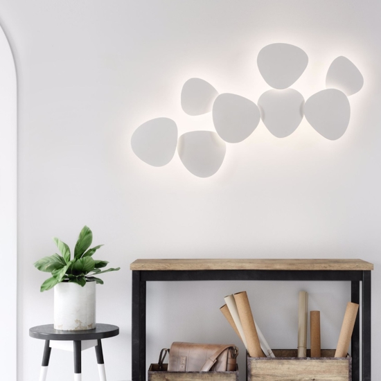 Applique di gesso led 12w 3000k design moderna