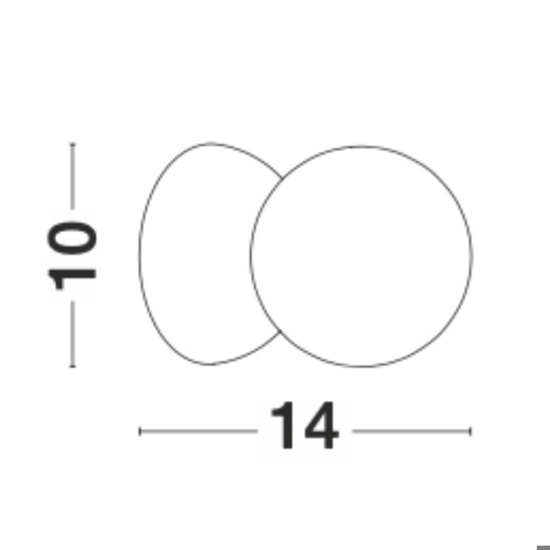 Applique da parete moderna cemento antracite sfera vetro bianco