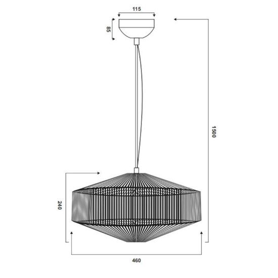 Lampadario per camera da letto cotone beige