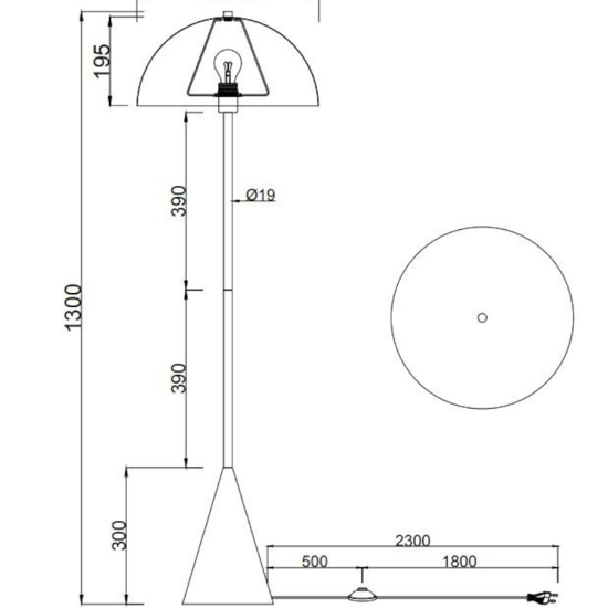 Lampada da terra piantana grigio chiaro design moderno