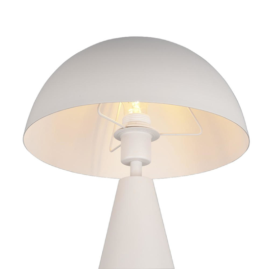 Lampada da tavolo grigio chiaro design moderno tonda