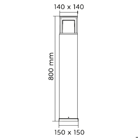 Lampione da giardino moderno grigio antracite led 14w cct ip54