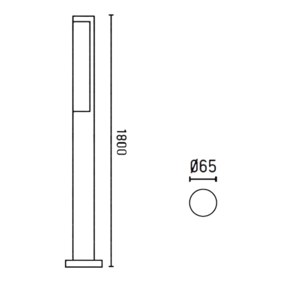 Lampione alto moderno da giardino led 16w 4000k per esterni