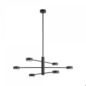 Lampadario per soggiorno moderno nero luci girevoli gx53 led