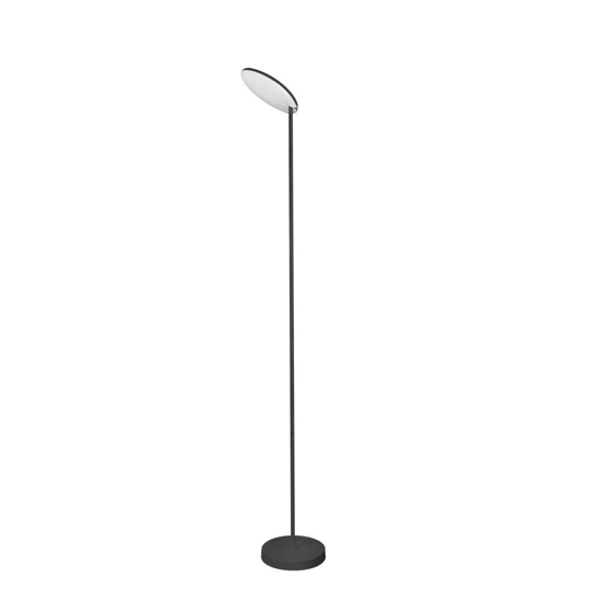 Lampada da terra nera led 30w 3000k luce orientabile moderna