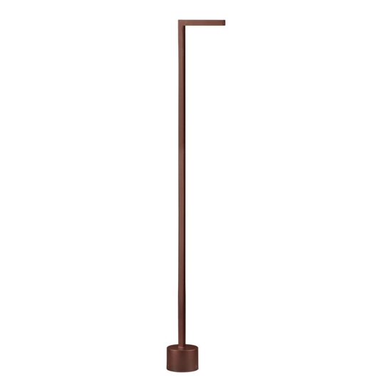 Lampione 95cm design da giardino corten anti salsedine led