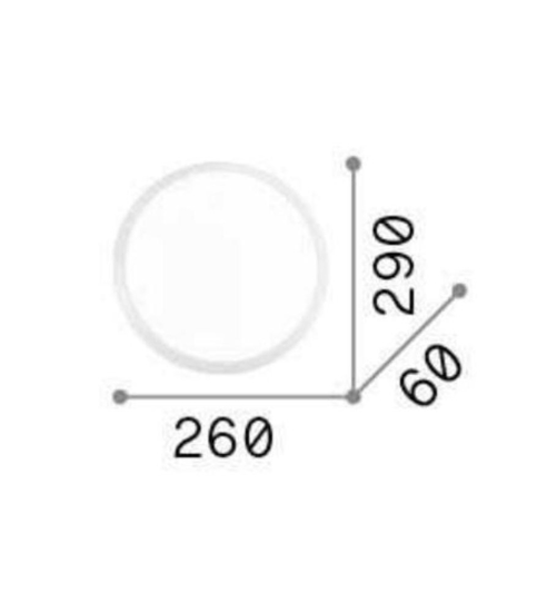 Ideal lux plafoniera led 12w 3000k rotonda nera gemma pl d29 fp