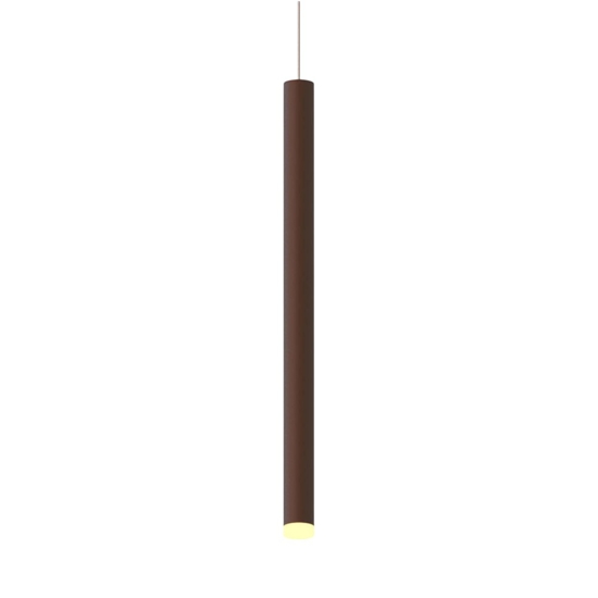 Lampada a sospensione cilindro marrone corten led 6w 3000k