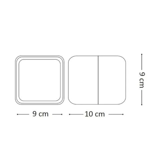 Applique da esterno ip54 orientabile nera  4000k