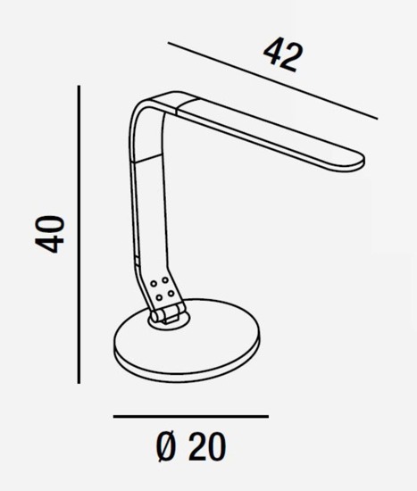 Lampada da scrivania orientabile nera led 8w dimmerabile porta usb perenz leg