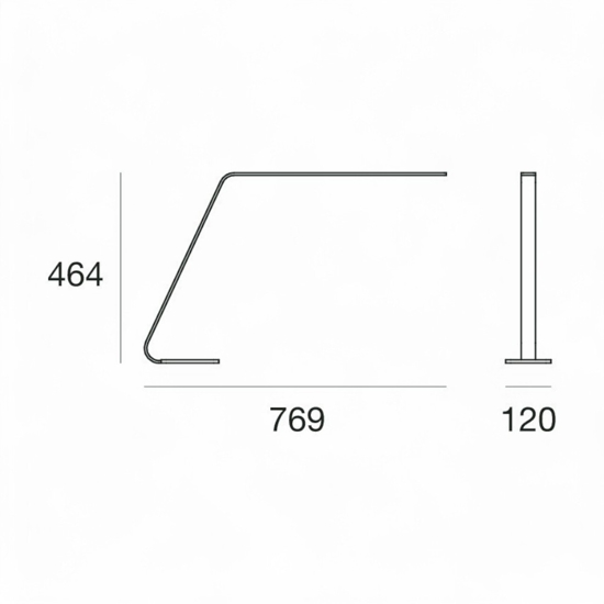 Lampada da scrivania lama stilnovo led 9w 3000k touch dimmerabile nera