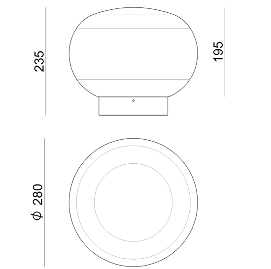 Abatjour lampade da comodino moderne trasparente led 3000k la mariee stilnovo