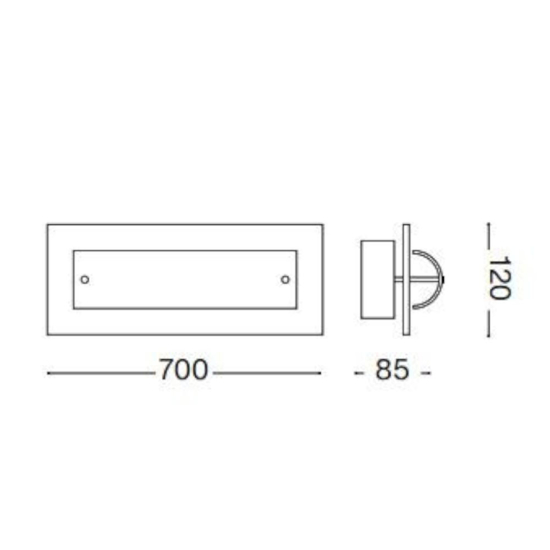 Tudor ap4 applique da parete vetro bianco trasparente ideal lux