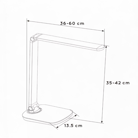 Lampada da scrivania design moderna orientabile led 10w dimmerabile