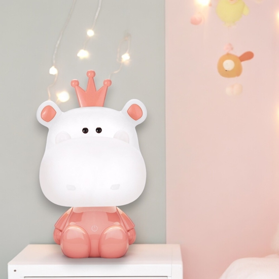 Lampada hippo luce da notte da comodino per cameretta bambina