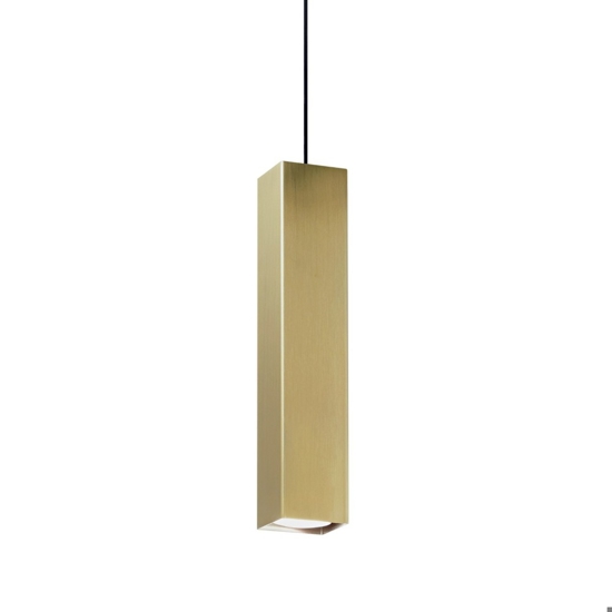 Sky sp1 lampada sospensione quadrata oro ottone ideal lux