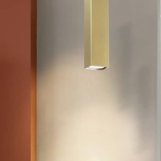 Sky sp1 lampada sospensione quadrata oro ottone ideal lux