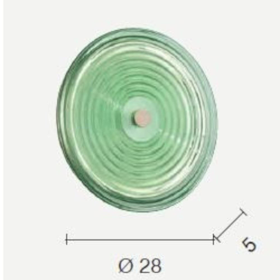 Jokey ondaluce luce applique in vetro moderna tonda verde led 3000k