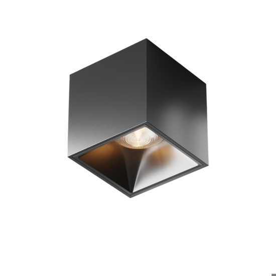 Faretto da soffitto nero cubo led 12w 3000k