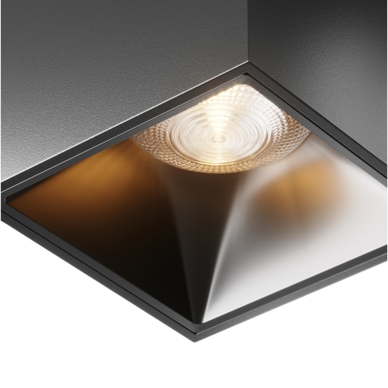 Faretto da soffitto nero cubo led 12w 3000k