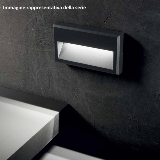 Febe-1 ap segnapasso led 3000k bianco da parete esterno ip65 senza incasso