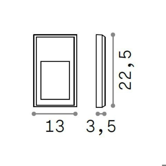 Febe-2 ap 3000k segnapasso da esterno led ideal lux antracite ip65 anti corrosione