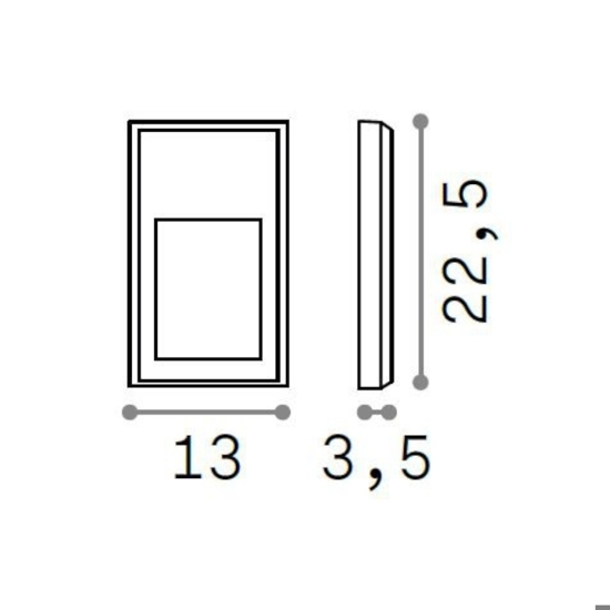 Ideal lux segnapasso led 3000k per esterno bianco ip65 febe-2 ap 3000k