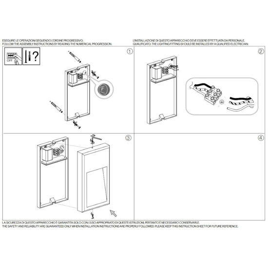 Ideal lux segnapasso led 3000k per esterno bianco ip65 febe-2 ap 3000k