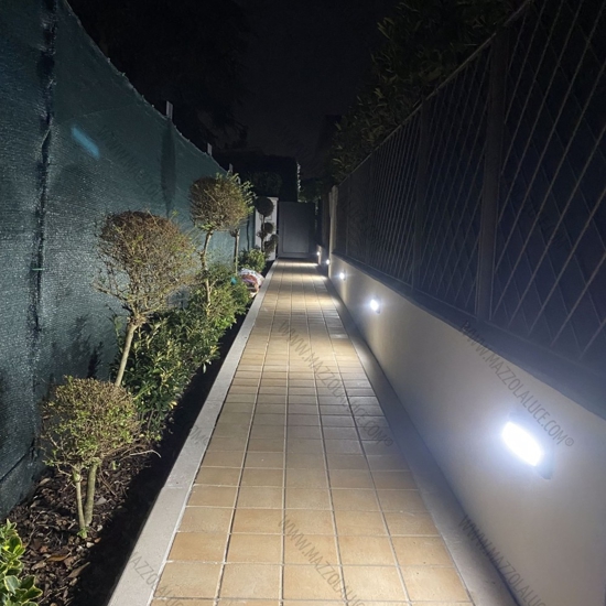 Isyluce segnapasso per esterno led 4w 3000k cover bianco antracite