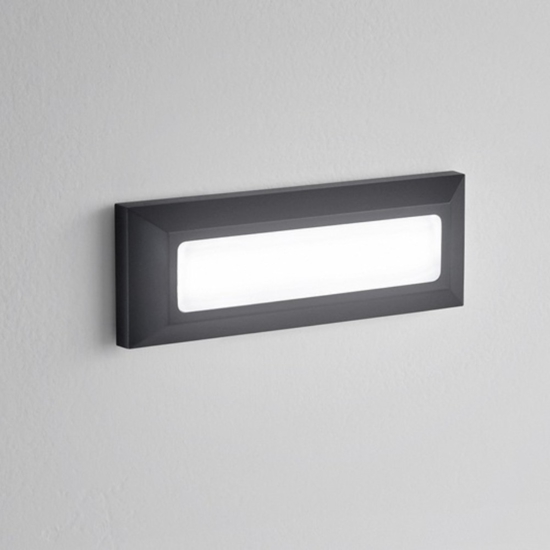 Isyluce segnapasso per esterno led 4w 3000k cover bianco antracite