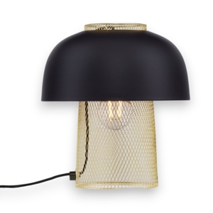 Lampada da tavolo design moderna nero oro