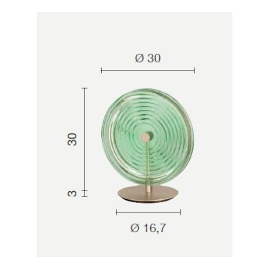 Abat jour da comodino camera da letto ondaluce jokey led 3000k ambra