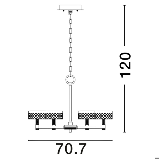 Lampadario led sospensione dorato per soggiorno 38w 3000k