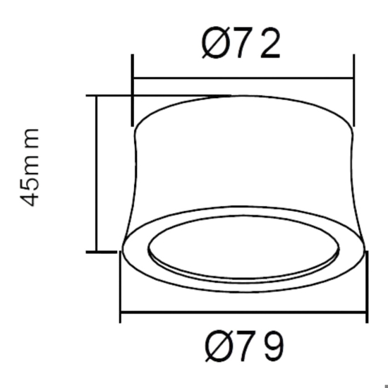 Faretto led bianco da soffitto 7w 3000k tondo moderno