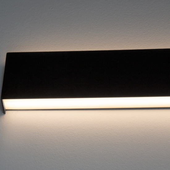 Applique moderna led 36w 3000k rettangolare nero