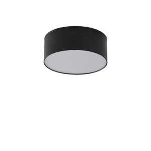 Mini plafoniera  led 8cm nera rotonda 5w 3000k per soffitto