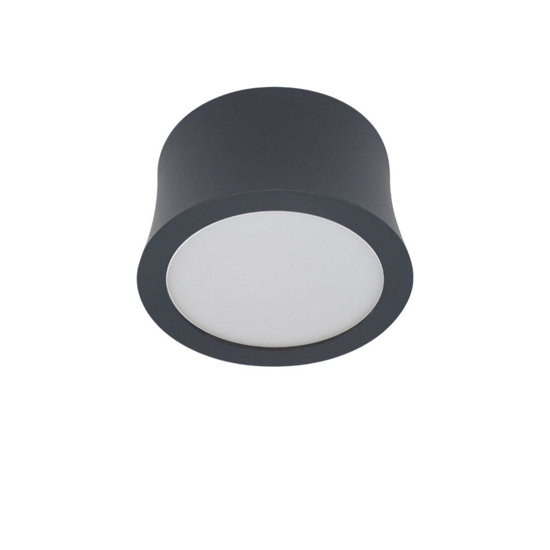 Faretto da soffitto nero rotondo led 7w 3000k