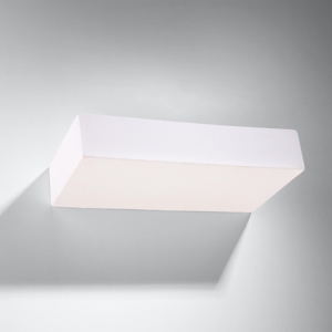 Applique mensola piatta di gesso bianco luce a soffitto