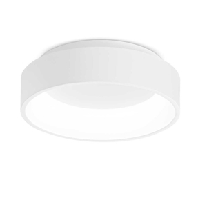 Ideal lux ziggy pl d030 plafoniera tonda bianca led 22w 3000k moderna