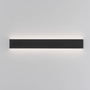 Applique 60cm led 20w 3000k rettangolare nero moderna