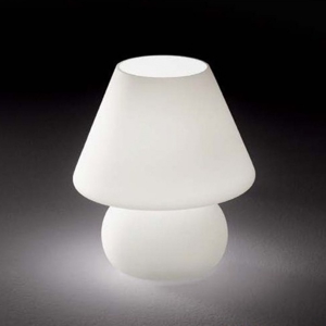 Prato tl1 big ideal lux lampada da comodino moderna vetro bianco