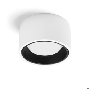 Lampada plafoniera da soffitto alluminio nero nasso sforzin