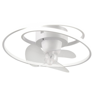 Ventilatore a plafoniera con luce da soffitto bianco design moderno