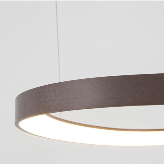 Lampadario per soggiorno moderno marrone led 48w 3000k dimmerabile