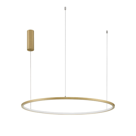 Lampada sospensione cerchio 60cm oro led per soggiorno