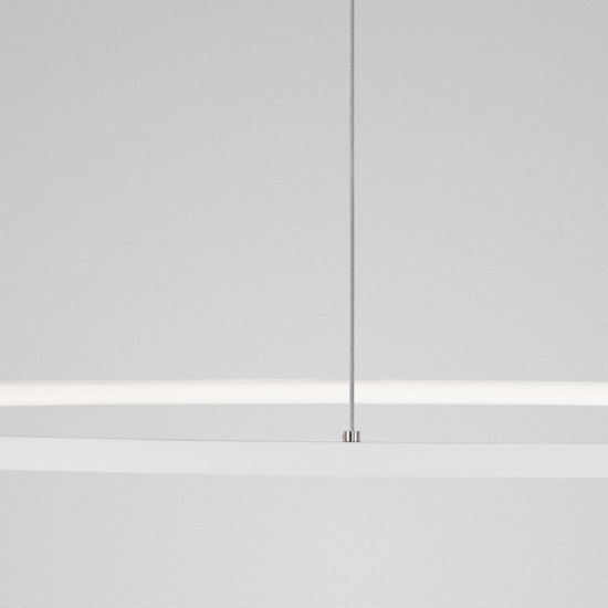 Lampadario sospensione cerchio 100cm bianco led dimmerabile